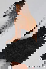 black strapless fit and flare dress 40334