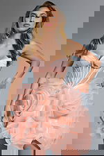 Model wearing Jovani dress 40345.