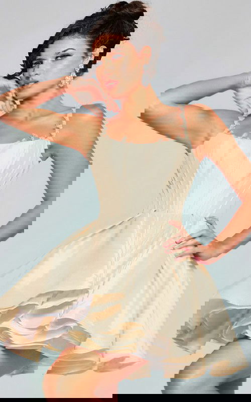 ivory fit and flare dress 40379