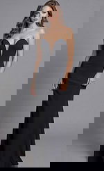 Strapless Column Gown With Deep Plunge Neckline