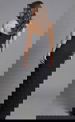 Back View Strapless Column Gown With Seam Detail