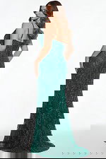 green embellished dress 40470