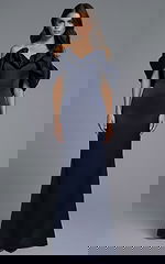 navy off the shoulder dress 40596