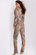 Sparkly tailored pantsuit for evening events