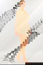 Two-Piece Sequined Jacket Dress with Floral Accents 40712 - Image 7