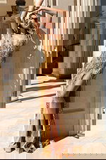 Elegant fitted evening dress featuring shimmering red sequins