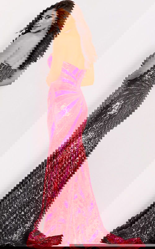 strapless mermaid sequin dress 40765