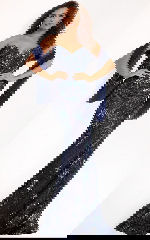 navy mermaid dress 40848