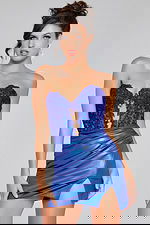 Jovani 40937 dress in royal blue showcasing the detailed bodice and slit.