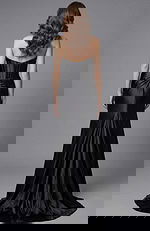 simple black satin dress 41012