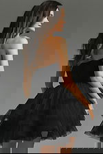 strapless teired skirt dress 41054