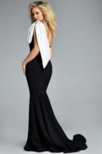 Model wearing Jovani dress 41132.