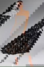 Model wearing Jovani dress 41187.