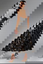 Model wearing Jovani dress 41187.