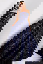 strapless navy ball gown 41188