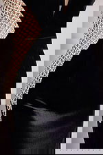 black vevlet fabric and nude beaded fabric for style 42001