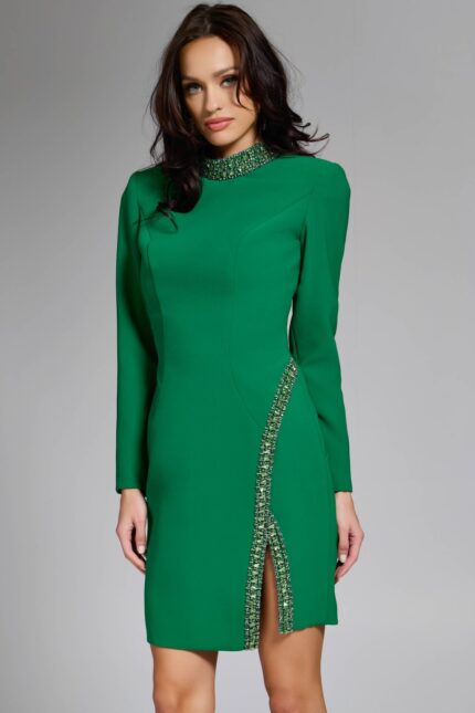 Model wearing Jovani dress 42008.