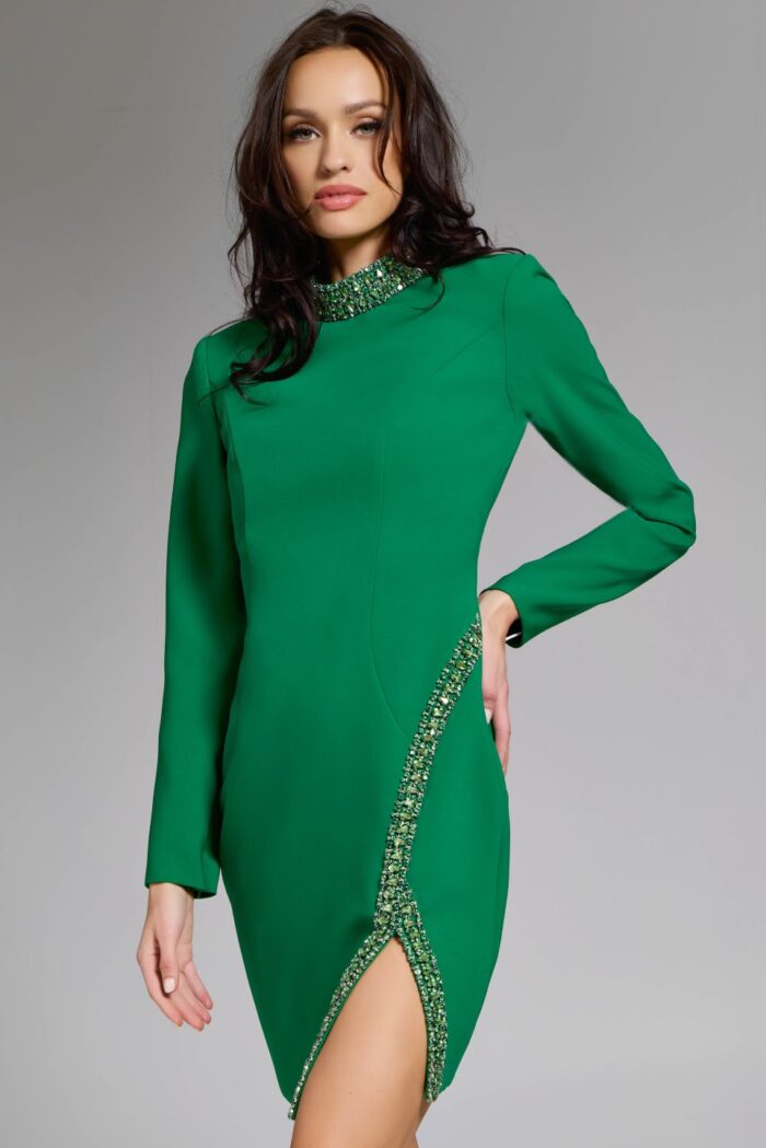 Model wearing Jovani dress 42008.
