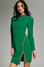 Model wearing Jovani dress 42008.