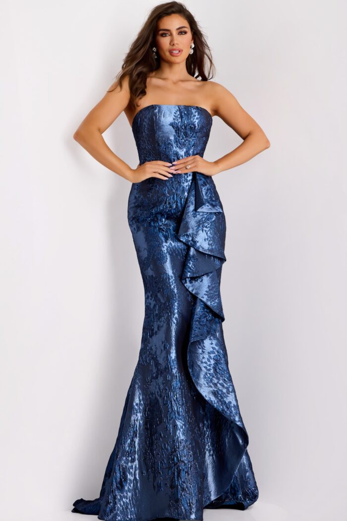strapless floral dress 42028