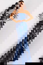 strapless floral dress 42028