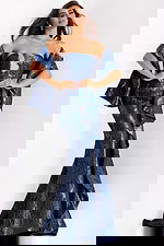 strapless mermaid floral dress 42028