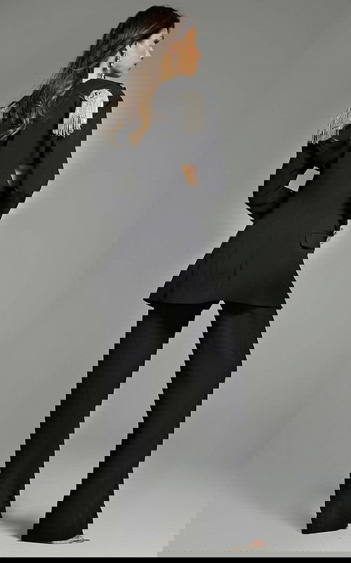 back of beaded two piece suit 42120