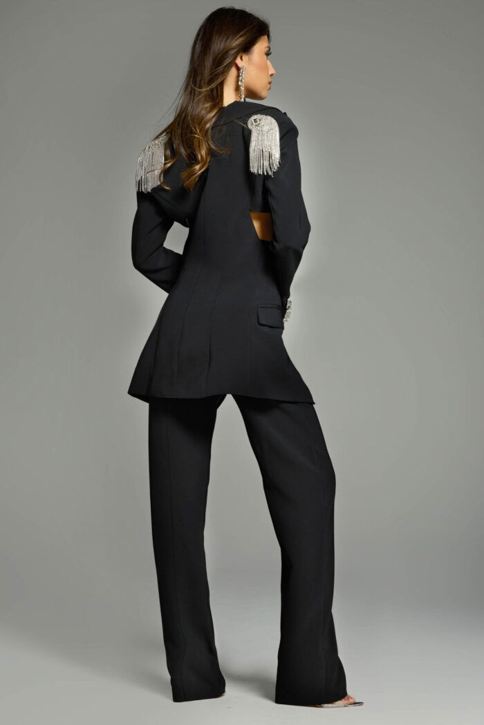 back of beaded two piece suit 42120