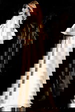 short sleeves beige cape 42159