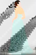 green a line dress 42199