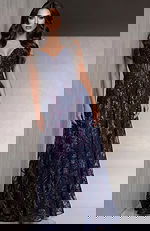 navy embellished flowy dress 42199