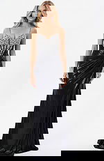 embellished black metalic dress 42336