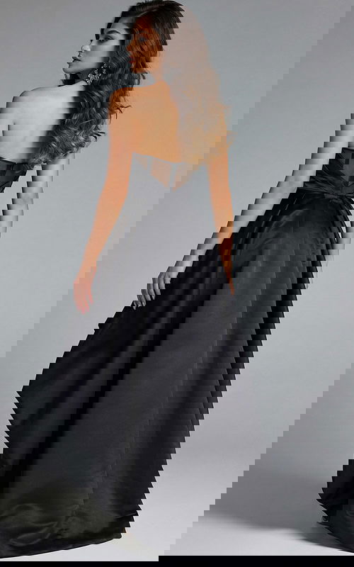 back of strapless high low dress 42357