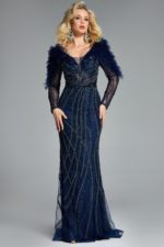 Model wearing Jovani dress 42367.