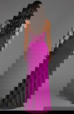 purple embellished jersey dress 42465