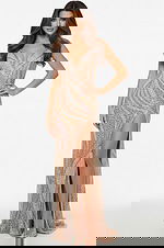 42512 embellished high slit dress