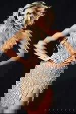 nude beaded dress 42524