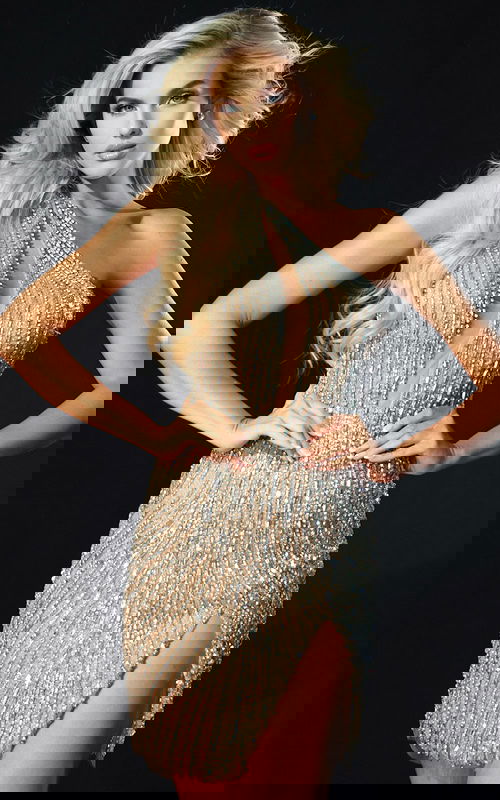 nude beaded dress 42524