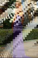 lilac fitted dress with spagehtti straps 42541