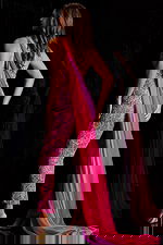 pink jumpsuit with drape on the side 42556