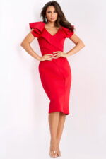 red short mother of the bride dress 42575