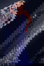 Model wearing Jovani dress 42600.