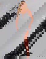 black high slit dress 42639