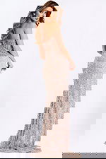 strapless high slit dress 42691