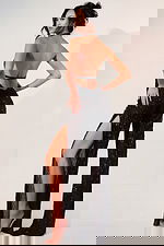 Elegant black sequin jumpsuit designed for evening occasions