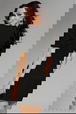 back of short sleeve fitted dress 42745