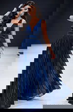 navy empire wasit embellished dress 42817