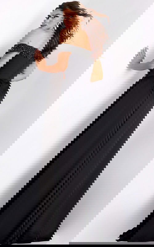 back of the black evening dress 42849