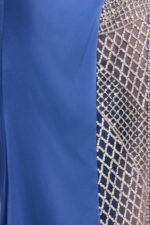 blue and beaded fabric for style 42850