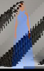 royal halter neck floral dress 42861